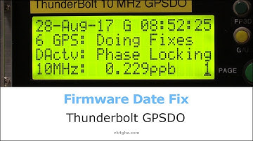 Thunderbolt GPSDO Display Firmware Date Fix