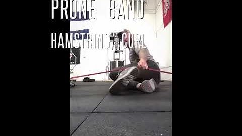 Prone Band Hamstring Curl (Single Leg)