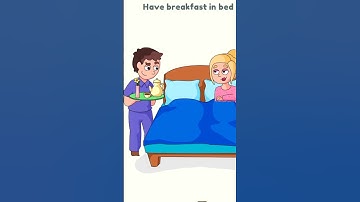 Have breakfast in bed 😍 Dop 2 (Delete One Part) level- 40 gameplay tips #gaming #dop2