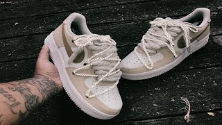 Custom off white rope laces Air Force Ones