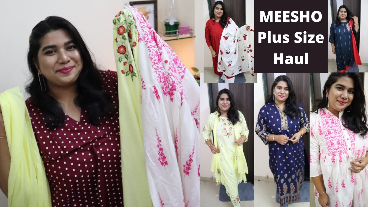 Latest Plus SIze 3xl 4xl Meesho Haul Kurta Sets Cotton Starts