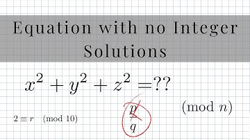 Equation with no Integer Solutions | Lecture 5 Question 10 | MathsForUni