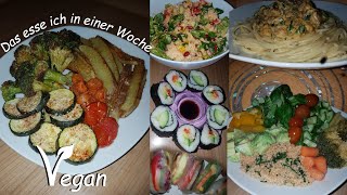 Das esse ich in einer Woche//#9//vegane Carbonara, selbstgemachtes Sushi, Bowl, vegane Rezepte
