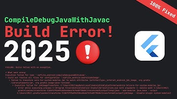 Fix "sqflite_android:compileDebugJavaWithJavac" Error | Flutter Android Build Failed Solution 2025
