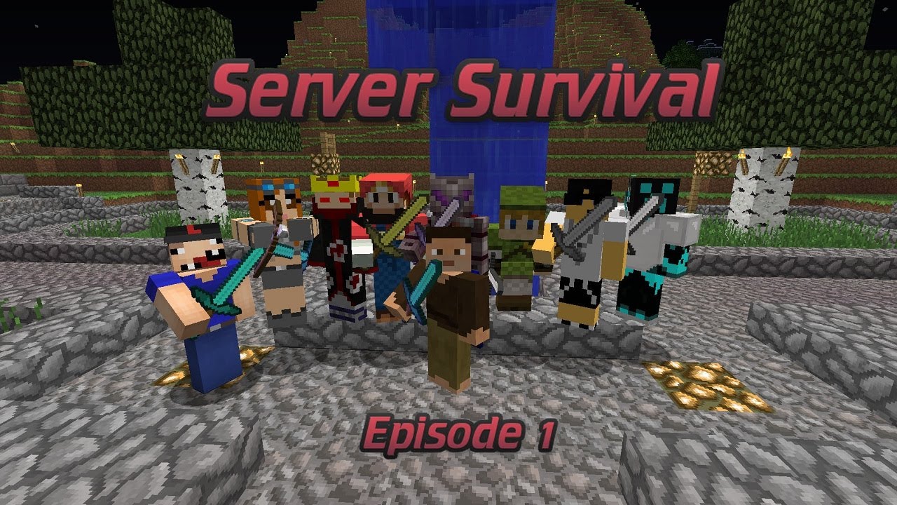 Minecraft Server Survival Episode 1 Tour of the New Town YouTube