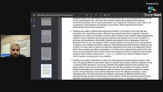 Chief Reader Report On Student Responses | APCSP Create Performance Task