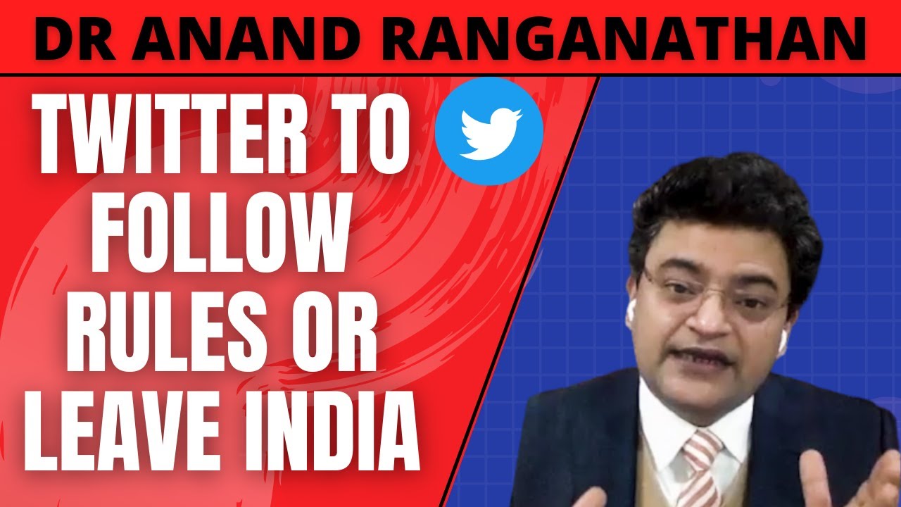 Dr Anand Ranganathan on Twitter | social media guidelines | social media  will be banned | BJP - YouTube
