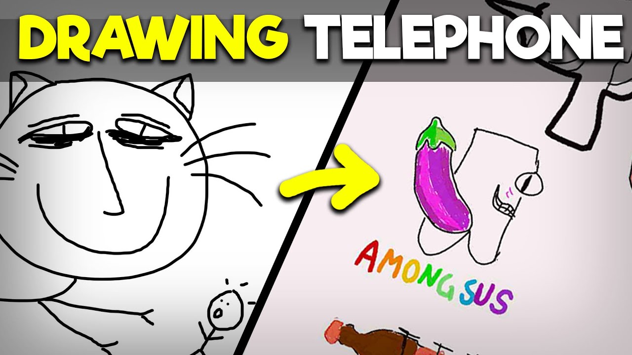 100 Person Drawing Challenge (Telephone Game) - YouTube