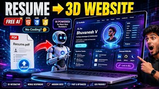 This FREE AI Tool Built My 3D Portfolio Website in Minutes! 😱 No Code Needed!