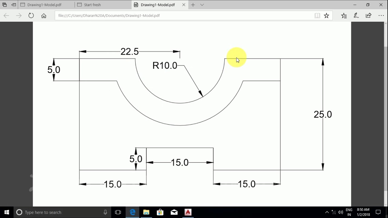 How to draw a Simple 2D in AutoCAD