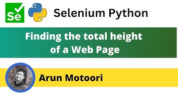 Finding the total height of a web page using Selenium Python (Selenium Python)
