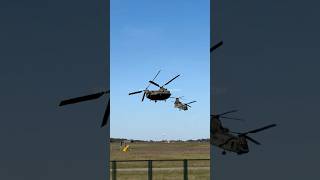 Impressive Takeoff of Two Chinook Helicopters
