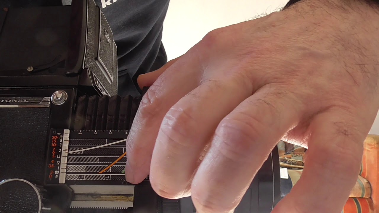 voorwerpsafstand instellen bij de Mamiya RB67