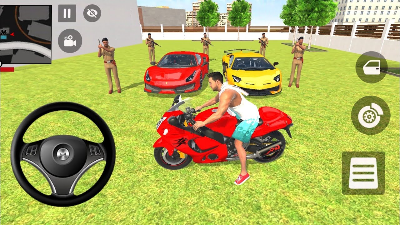 🐳Franklin order by 1️⃣ Farrary car 🚗 and 1️⃣ Lamborghini car 🍇in Indian bike theft auto simulator 