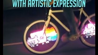 Attachment turns bike into LED display by TMS Media 135 views 7 years ago 1 minute, 7 seconds