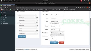 Menu Generator, PHP Framework Codeigniter, Template Admin LTE, Sistem Informasi