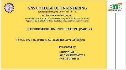 Find the Area Region use Integrations   Chinnaraj P AP   SNS Institutions
