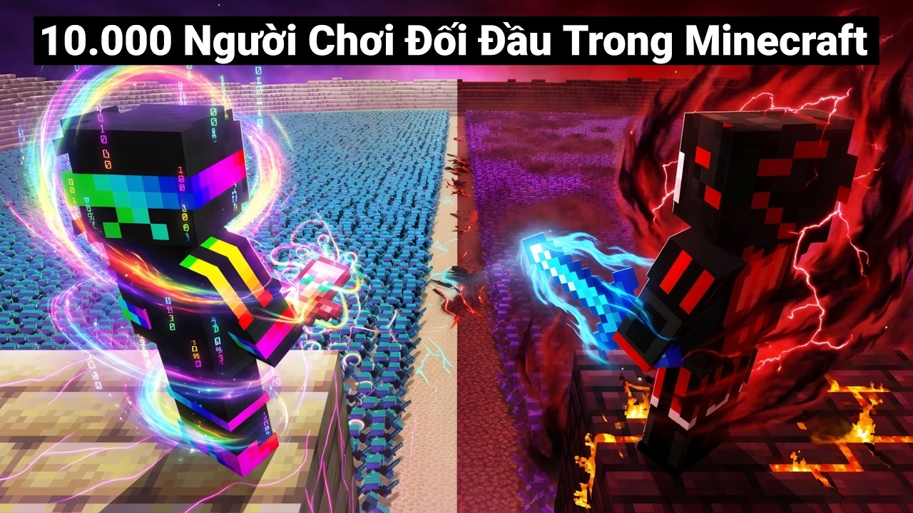 10.000 Người Chơi Chia Thành Hai Phe Và Đối Đầu Trong Minecraft