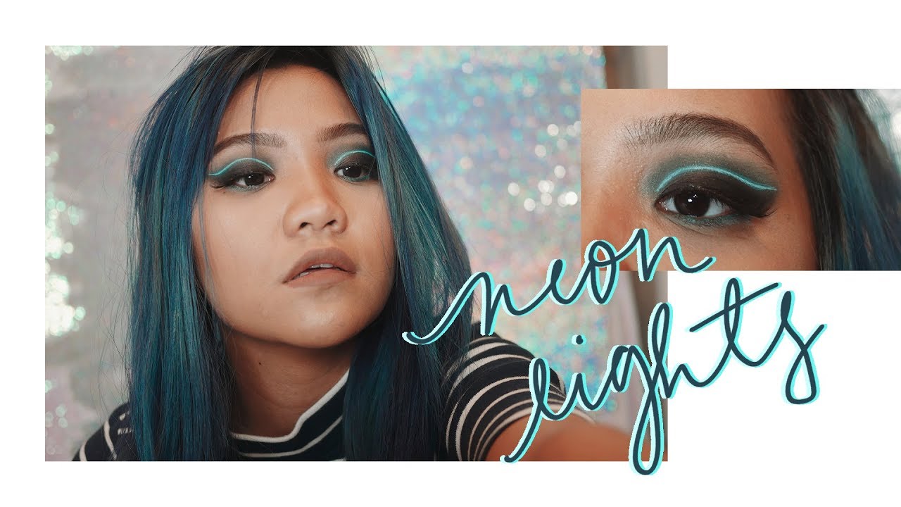 Blue/Teal Neon Lights Inspired Eye Makeup | Bea Fernandez