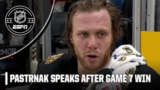 David Pastrnak reacts to scoring OT winner for Bruins in Game 7 | NHL on ESPN screenshot 5