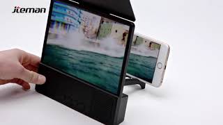 Jteman 5-In-1 Bluetooth Spearker 3D Hd Mobile Phone Screen Magnifier Amplifier Movie Video C Reviews