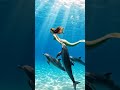 Such a peaceful view 🐬🐟#sea #mermaid #dolphin #underwater