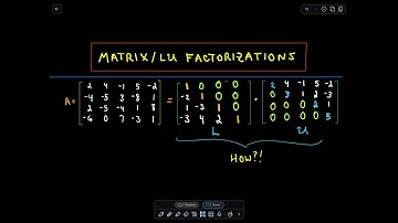 ✦ LU Matrix Factorization, Example 2 ✦