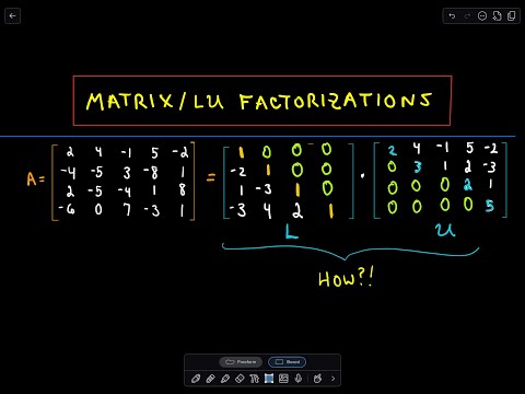 ✦ LU Matrix Factorization, Example 2 ✦