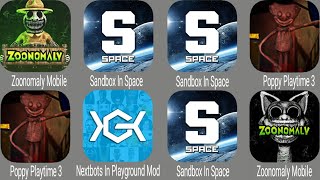 Nextbots In Playground Mod,Sandbox In Space,Zoonomaly Mobile,Poppy Playtime 3,Poppy 4