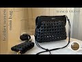 가죽 미니 크로스 위빙백 만들기① (Leather woven mini bag.)