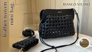 가죽 미니 크로스 위빙백 만들기① (Leather woven mini bag.)