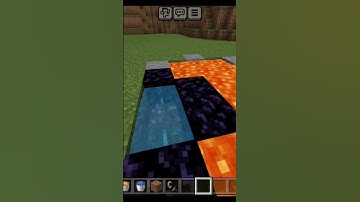 How to Make a Nether Portal With Lava and Water in Minecraft #shorts #minecraft