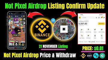 Not Pixel Airdrop Listing Confirm Update | Not Pixel Airdrop Price & Withdraw |