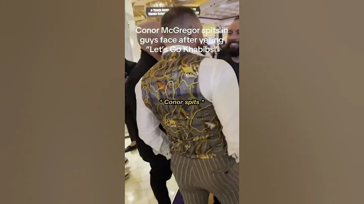 Connor McGregor Spits in man's face who shouting: Let's go Khabib! Hawk Tuah Gregor