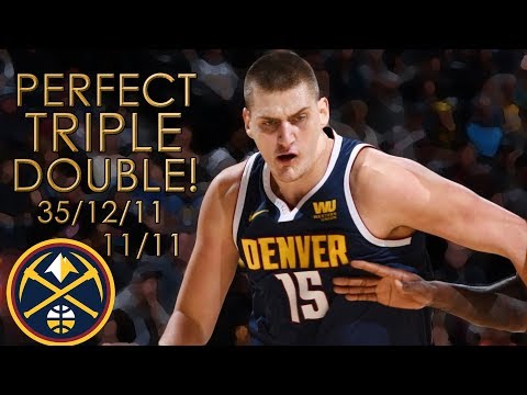 Best of Nikola Jokic's PERFECT TRIPLE DOUBLE (35/12/11 on 11/11 shooting)