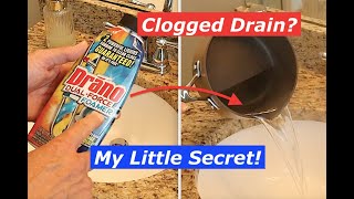 Clogged Drain? Drano + My little Secret = Clear pipes!