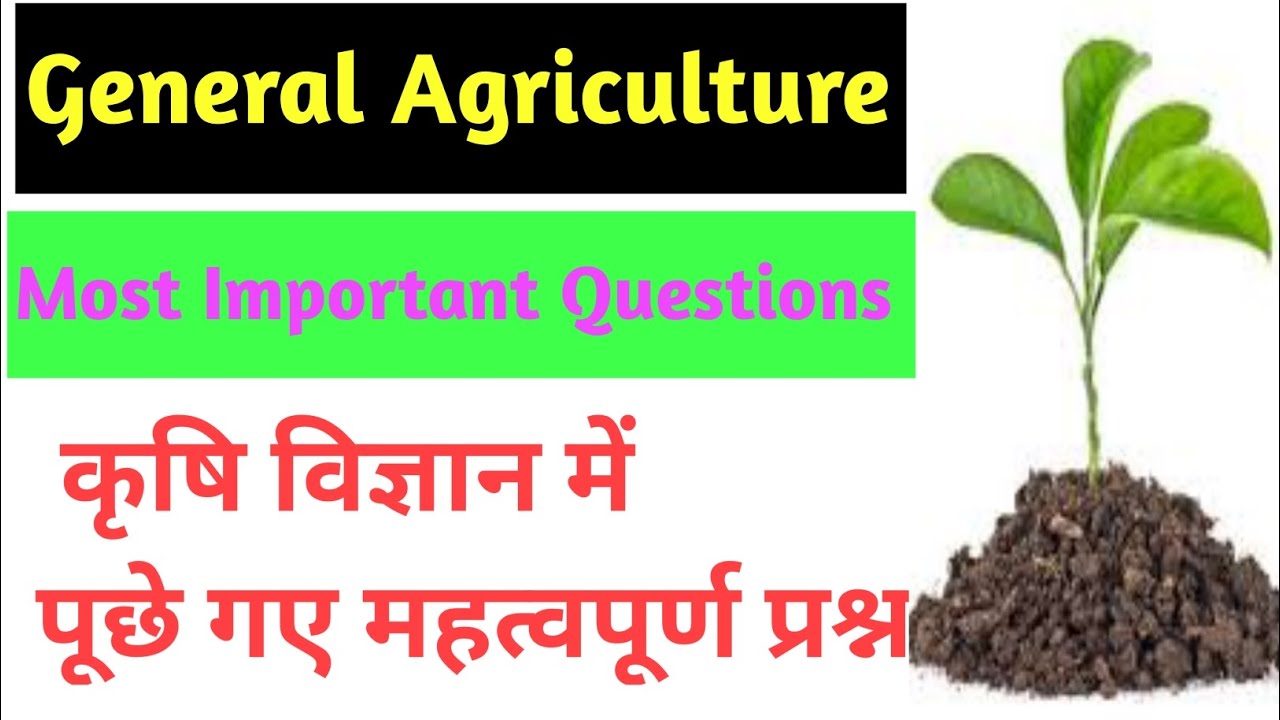 Agriculture Most Important Questions 🌾🌿 || General Agriculture Question ...