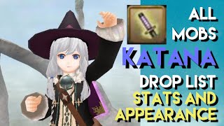 Toram Online: All Mobs Katana Drop List | Stats and Appearance | chae_