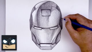 how to draw iron man sketch tutorial