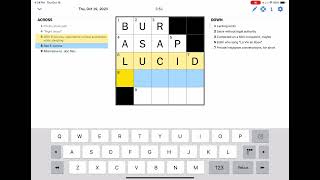 The Daily Mini New York Times Crossword Puzzle for Thursday October 19, 2023