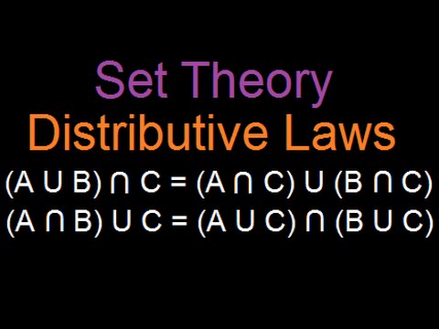 Set Theory : Distributive Laws (Written Proof)