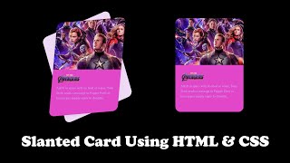 How To Create Slanted Card Using HTML & CSS #html #css #css3