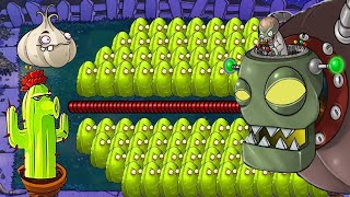 999 Cactus vs Tall Nut vs Garlic vs Gargantuar   Dr Zomboss  Plants vs Zombies