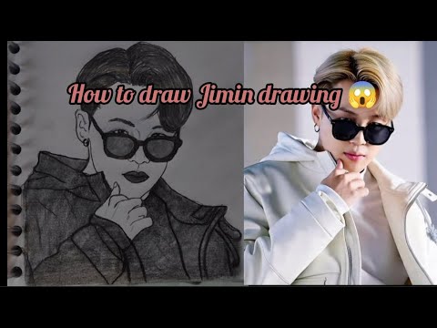 How to draw Jimin drawing😱 easy BTS jimin drawing tutorial🥰#bts#newdrawings#jimin#trending#drawing