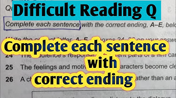 IELTS Reading METHOD : MATCHING SENTENCE  Ending Technique  ielts reading tricks ielts -9