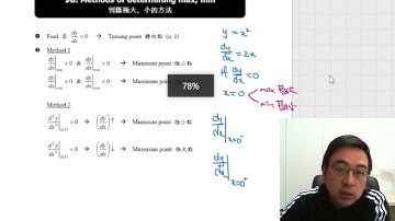 Herman Yeung - M2 Intensive Course 精讀課程 - Chapter 9 : App. of dy/dx - Maximum, minimum 微分應用 - 極大、極小值