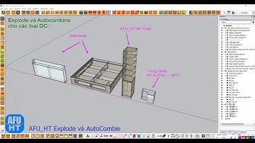 Explode và AutoCombine DC cho hầu hết các DC hiện hành-HT Cabinet Connecting-AFU_HT-Plugin Sketchup