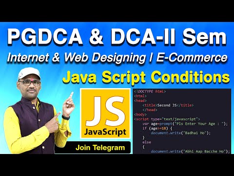 3. PGDCA  | DCA- JAVA Script Class | Conditional Statement | IF | IF ELSE | IF ELSEIF | Switch