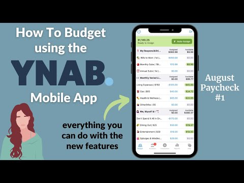 Budget With Me in the YNAB Mobile App | NEW features & designs | August Paycheck #1