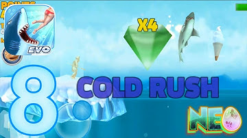 Hungry Shark Evolution: Gameplay Walkthrough Part 8 - A Very Cold Place! (iOS, Android)